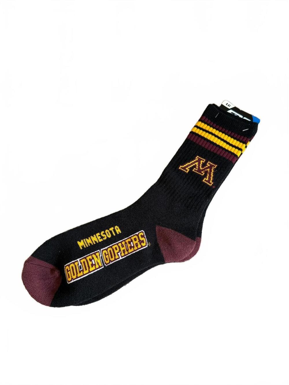 NWT Minnesota Gophers Crew-Length Socks Size Large